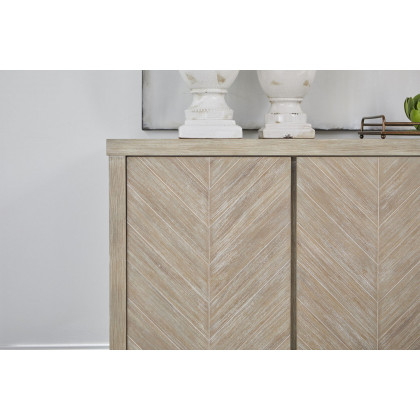 Essentials - Traditions Adler Media Sideboard in Natural Gray