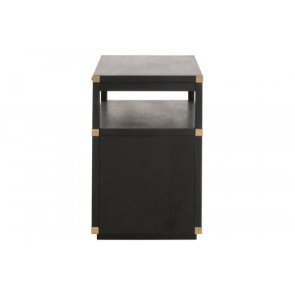 Essentials Traditions Bradley 2-Drawer Nightstand - Brushed Black Acacia