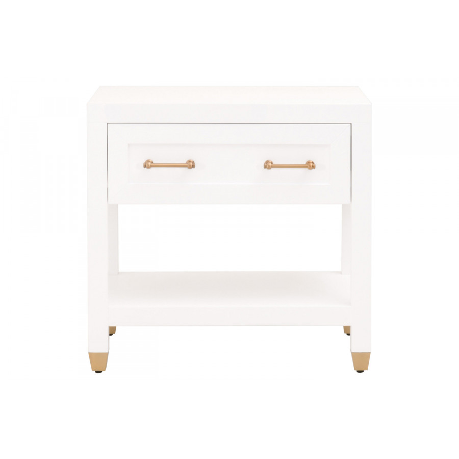 Essentials Traditions Stella 1-Drawer Nightstand - Matte White