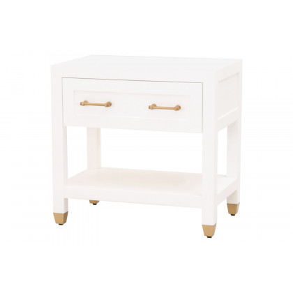 Essentials Traditions Stella 1-Drawer Nightstand - Matte White