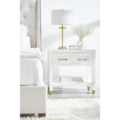 Essentials Traditions Stella 1-Drawer Nightstand - Matte White