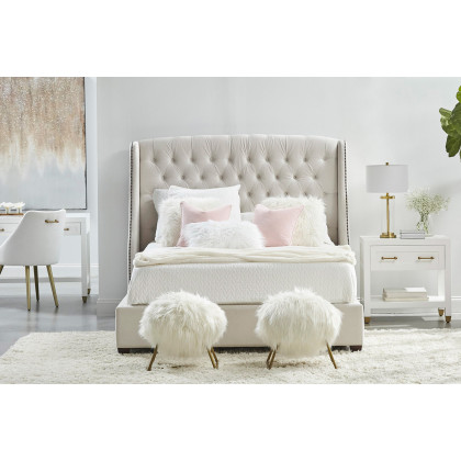 Essentials Traditions Stella 1-Drawer Nightstand - Matte White