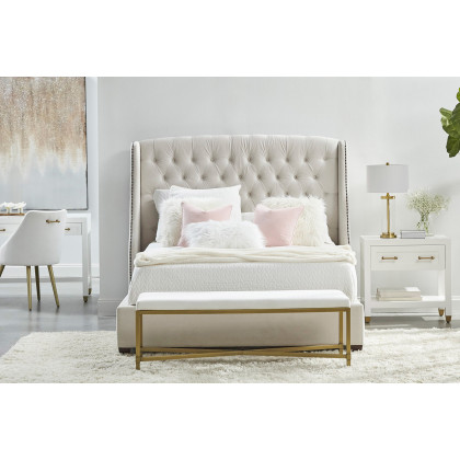 Essentials Traditions Stella 1-Drawer Nightstand - Matte White
