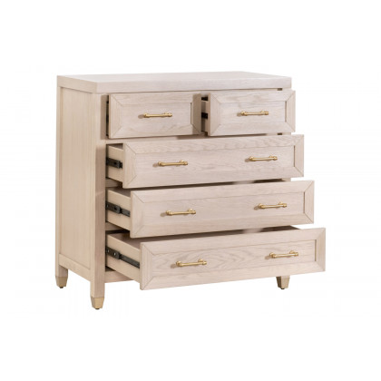 Essentials Stella 5-Drawer High Chest - Light Honey Oak