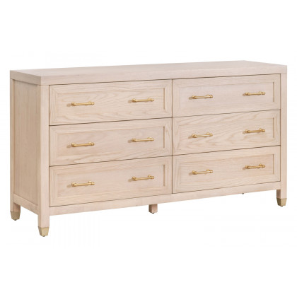 Essentials Traditions Stella 6-Drawer Double Dresser - Light Honey Oak