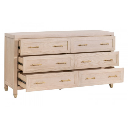 Essentials Traditions Stella 6-Drawer Double Dresser - Light Honey Oak