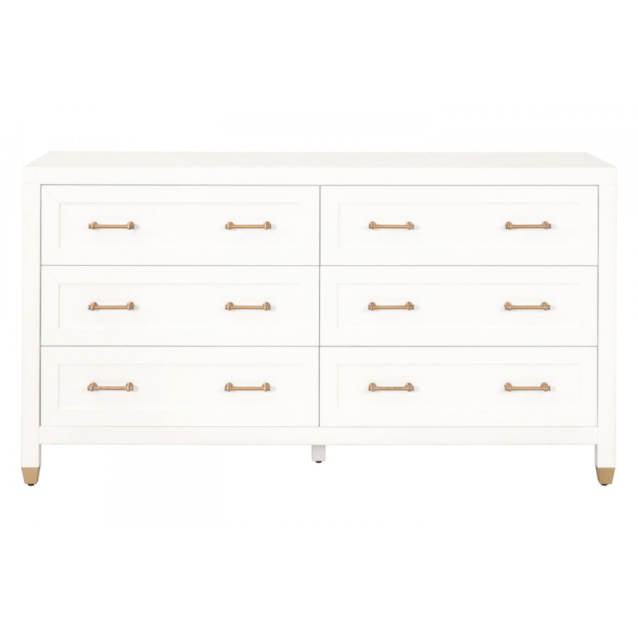 Essentials Traditions Stella 6-Drawer Double Dresser - Matte White