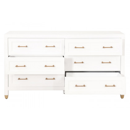 Essentials Traditions Stella 6-Drawer Double Dresser - Matte White