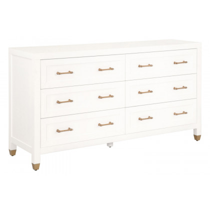Essentials Traditions Stella 6-Drawer Double Dresser - Matte White