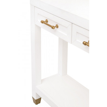 Essentials Traditions Stella Narrow Console Table - Matte White