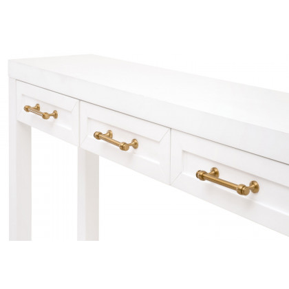 Essentials Traditions Stella Narrow Console Table - Matte White
