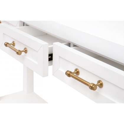 Essentials Traditions Stella Narrow Console Table - Matte White