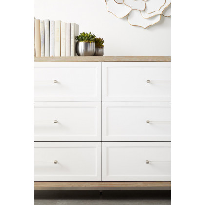 Essentials - Traditions Wrenn 6-Drawer Double Dresser in Natural Gray