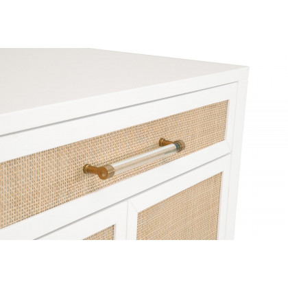 Essentials Holland Media Chest - Matte White