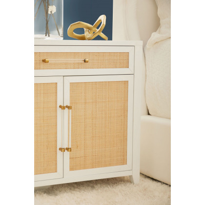Essentials Holland Media Chest - Matte White