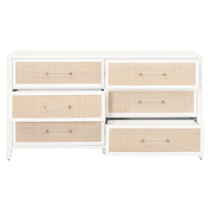 Essentials Traditions Holland 6-Drawer Double Dresser - Matte White
