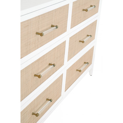 Essentials Traditions Holland 6-Drawer Double Dresser - Matte White