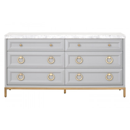 Essentials - Traditions Azure Carrera 6-Drawer Double Dresser