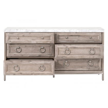 Essentials - Traditions Azure Carrera 6-Drawer Double Dresser