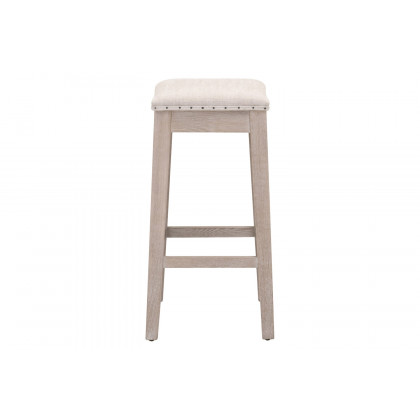 Essentials Harper Counter Stool - Bisque French Linen Natural Gray