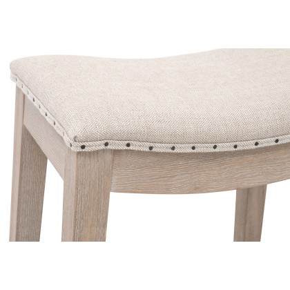 Essentials Harper Counter Stool - Bisque French Linen Natural Gray