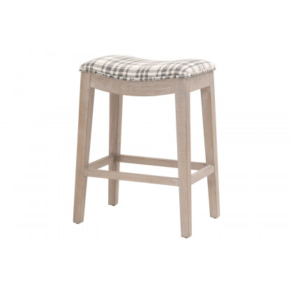 Essentials Harper Counter Stool - Tartan Charcoal