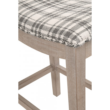 Essentials Harper Counter Stool - Tartan Charcoal