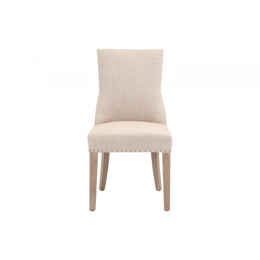 Essentials - Lourdes Dining Chair, Set of 2 in Bisque Natural Gray