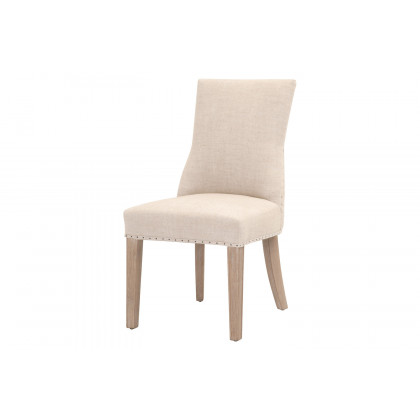 Essentials - Lourdes Dining Chair, Set of 2 in Bisque Natural Gray