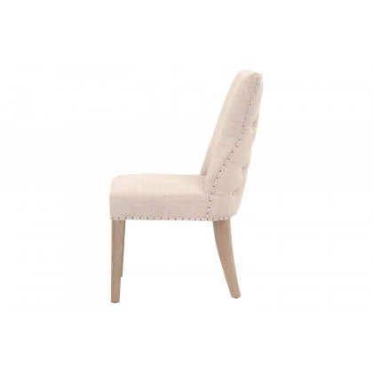 Essentials - Lourdes Dining Chair, Set of 2 in Bisque Natural Gray