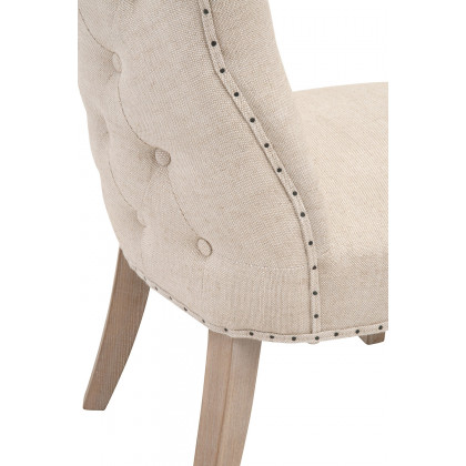 Essentials - Lourdes Dining Chair, Set of 2 in Bisque Natural Gray