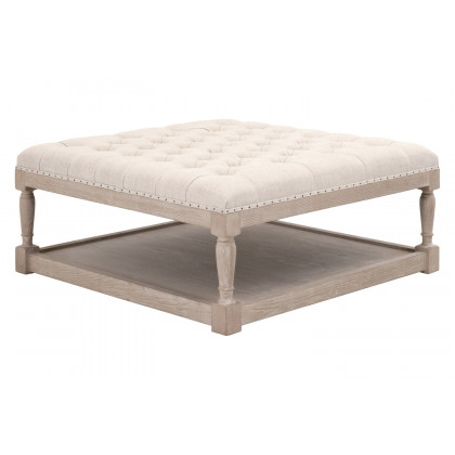 Essentials Townsend Tufted Upholstered Coffee Table - Bisque