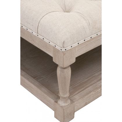 Essentials Townsend Tufted Upholstered Coffee Table - Bisque