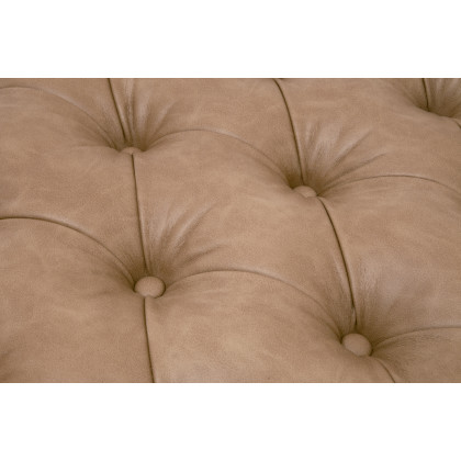 Essentials Townsend Tufted Upholstered Coffee Table - Ivanhoe-Toast, Natural Gray Ash