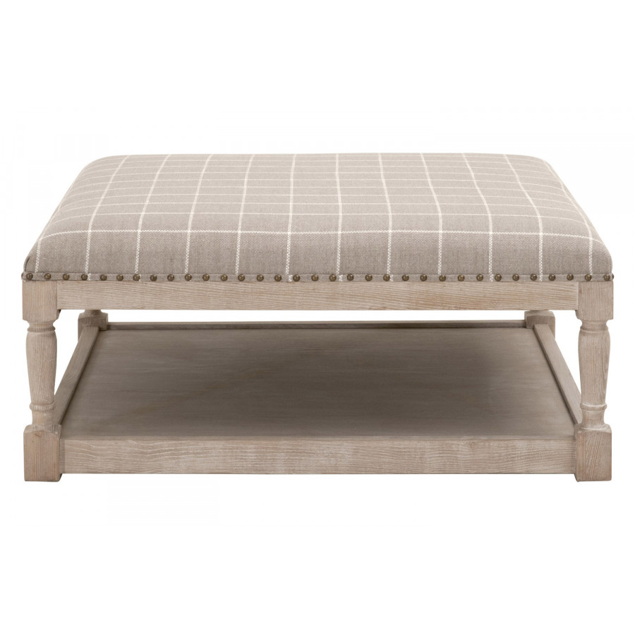 Essentials Townsend Upholstered Coffee Table - Windowpane Pebble