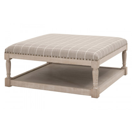 Essentials Townsend Upholstered Coffee Table - Windowpane Pebble