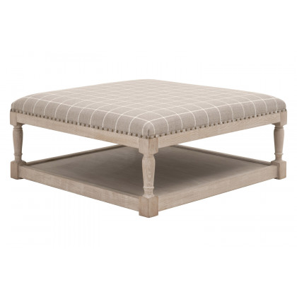 Essentials Townsend Upholstered Coffee Table - Windowpane Pebble