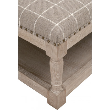 Essentials Townsend Upholstered Coffee Table - Windowpane Pebble