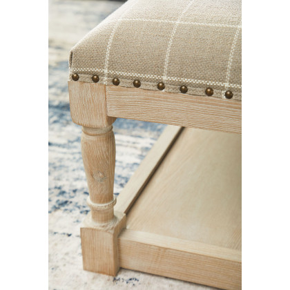Essentials Townsend Upholstered Coffee Table - Windowpane Pebble
