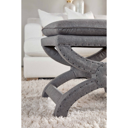 Essentials Gaston Ottoman - Earl Gray