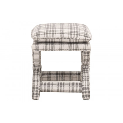 Essentials Gaston Ottoman - Tartan Charcoal