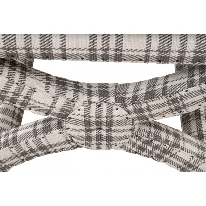 Essentials Gaston Ottoman - Tartan Charcoal