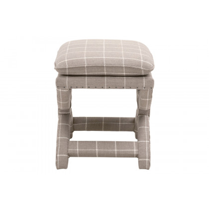 Essentials Gaston Ottoman - Windowpane Pebble