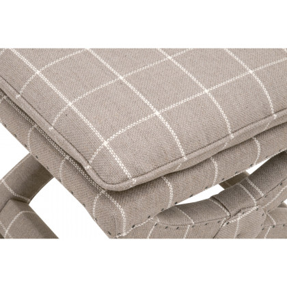 Essentials Gaston Ottoman - Windowpane Pebble