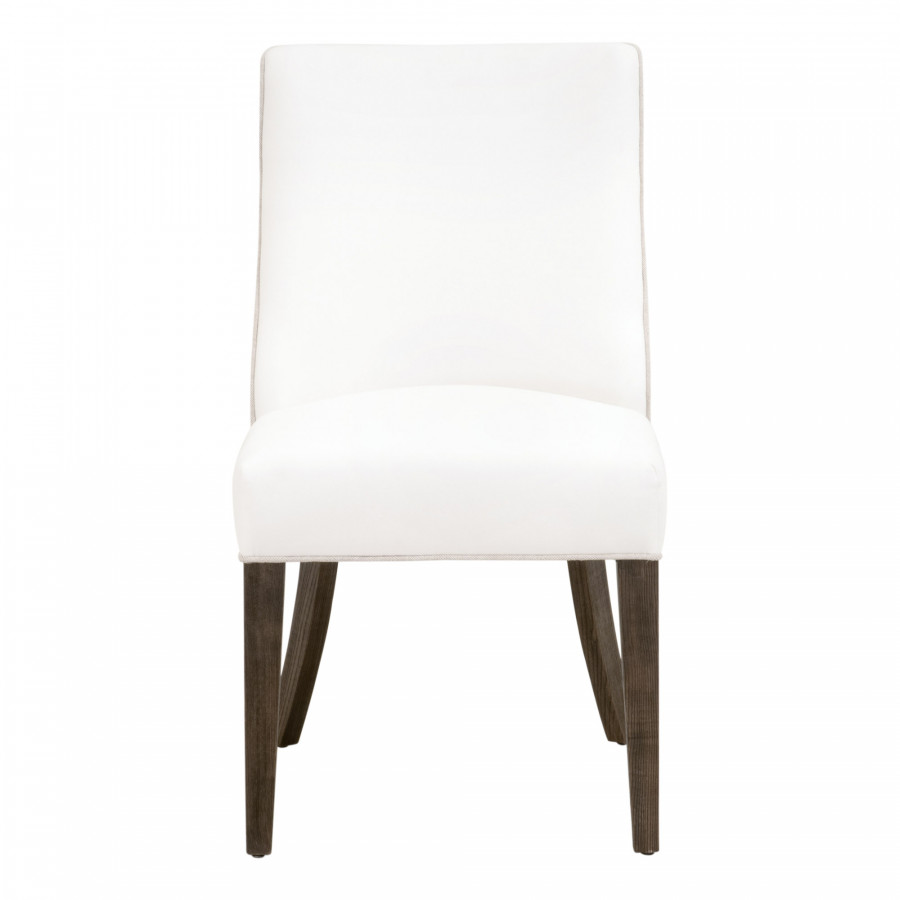 Essentials Duet Dining Chair Set of 2 - LiveSmart Peyton-Pearl, Bisque French Linen, Burnt Brown Ash