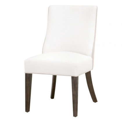 Essentials Duet Dining Chair Set of 2 - LiveSmart Peyton-Pearl, Bisque French Linen, Burnt Brown Ash