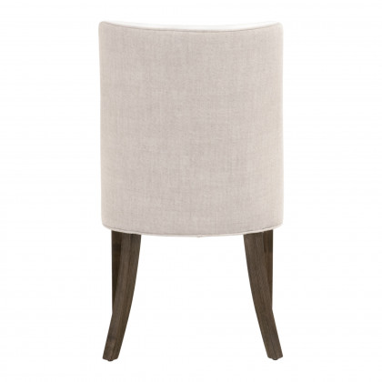 Essentials Duet Dining Chair Set of 2 - LiveSmart Peyton-Pearl, Bisque French Linen, Burnt Brown Ash