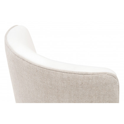 Essentials Duet Dining Chair Set of 2 - LiveSmart Peyton-Pearl, Bisque French Linen, Burnt Brown Ash