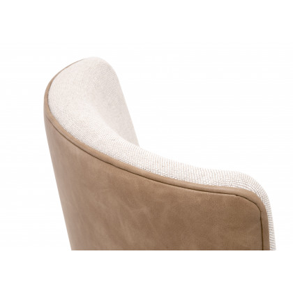 Essentials Duet Dining Chair, Set of 2 - Performance Bisque French Linen, Ivanhoe-Toast, Natural Gray Ash