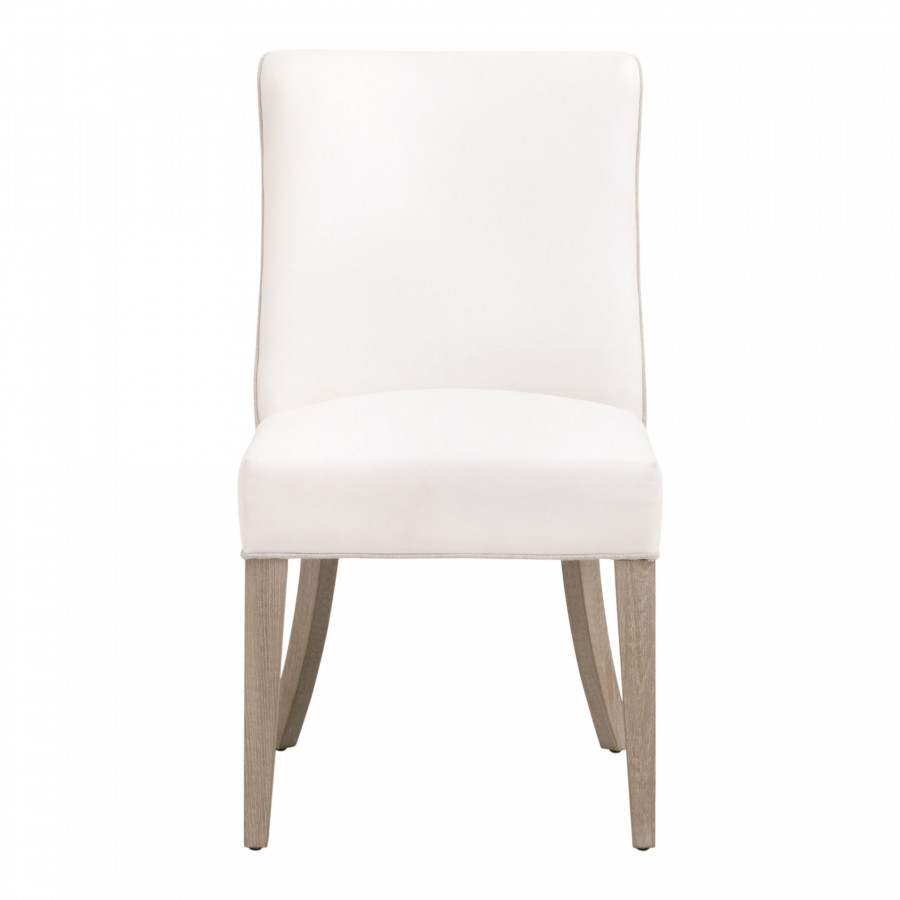 Essentials Duet Dining Chair Set of 2 - LiveSmart Peyton-Pearl, Bisque French Linen, Natural Gray Ash